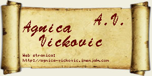 Agnica Vicković vizit kartica